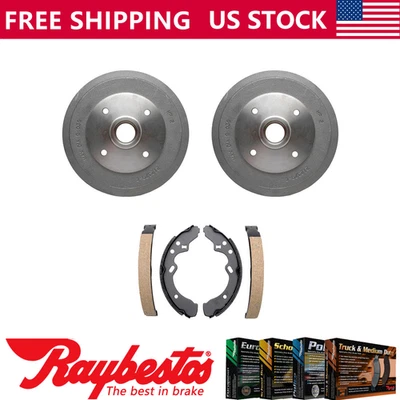 Rear Kit Brake Drums & Brake Shoes For 1988 Mazda 323 - Raybestos - Image 1 of 4