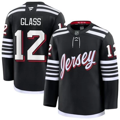 Jersey premium alternativo negro todo cosido personalizado de los Devils para hombre Foto 1 de 2