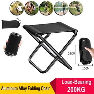 Mini Portable Folding Chair Outdoor Fishing Camping Picnic Travel Beach Stool - Picture 1 of 8