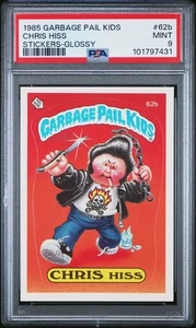 Tarjeta adhesiva brillante PSA 9 1985 Garbage Pail Kids serie 2 #62b CHRIS HISS como nueva - Imagen 1 de 4