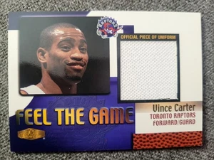 Vince Carter 2001 Fleer Flair Showcase Feel The Game Jersey Uniform Raptors - Picture 1 of 2