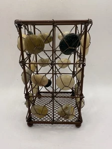 Decorative Metal Wired River Rocks Multi Use Footed Holder - Picture 1 of 6