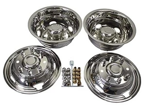 Simuladores de ruedas de acero inoxidable de 17 pulgadas 8 orejetas 5 orificios manuales para 2011-2021  - Imagen 1 de 7