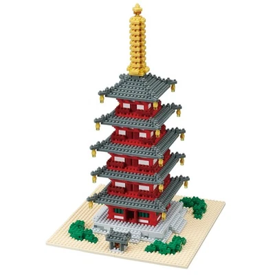 Kawada nanoblock Five-story Pagoda Deluxe Edition NB-031 - Image 1 of 4