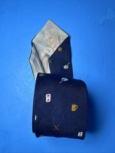 Vtg Grenville Dog House PEEK A BOO PINUP Blonde Woman Mens Neck Tie 55" x 4" - Picture 1 of 7