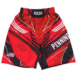 Raquel Pennington Signed Shorts (Beckett) UFC MMA Red Rocky Fight Trunks Auto - Picture 1 of 5