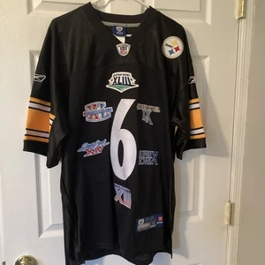 Pittsburgh Steelers 6X Super Bowl Champs Reebok Fußball Trikot Herren 48 genäht - Bild 1 von 14