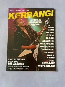 KERRANG! ISSUE 4 OCTOBER 1981  SCHENKER COVER AC/DC, OZZY, MOTORHEAD - Picture 1 of 4
