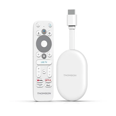 THOMSON Google TV Go Cast 150 Dongle per streaming 4K UHD Dolby Atmos Dolby - Immagine 1 di 4