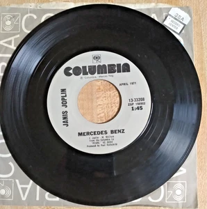Janis Joplin Cry Baby/ Mercedes Benz Columbia 13-33208 VG+ 45rpm - Picture 1 of 2