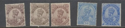 India Stamps 1911 1.5a set + 2a6p set mint hinged SG163/5;170/1 CV £42.5 - Image 1 of 4