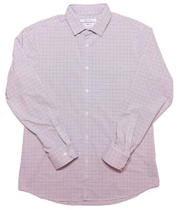 Camicia MIZZEN + PRINCIPALE a maniche lunghe con bottoni bianco rosso a scacchi XL finiture - Foto 1 di 7