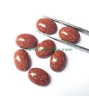Top Sale Shiny Goldstone 3x5mm Oval Loose Calibrated Cabochon Jewelry Gemstone 