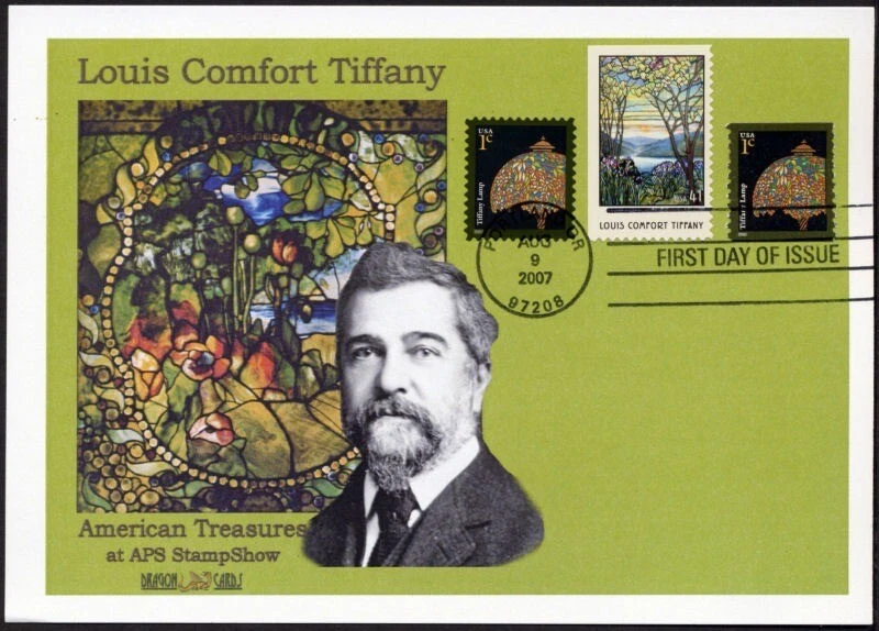 Sc. 4165 Tiffany Window Dragon Cards Combo FDC - Image 1 of 1