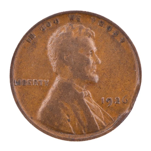 ERROR 1926 Lincoln Cent ANACS VG10 Curved Clip Certified 1c Wheat Penny Cover