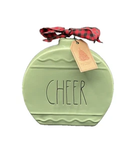 Rae Dunn Large Green Christmas Cheer Decorative Table Ornament - Picture 1 of 11