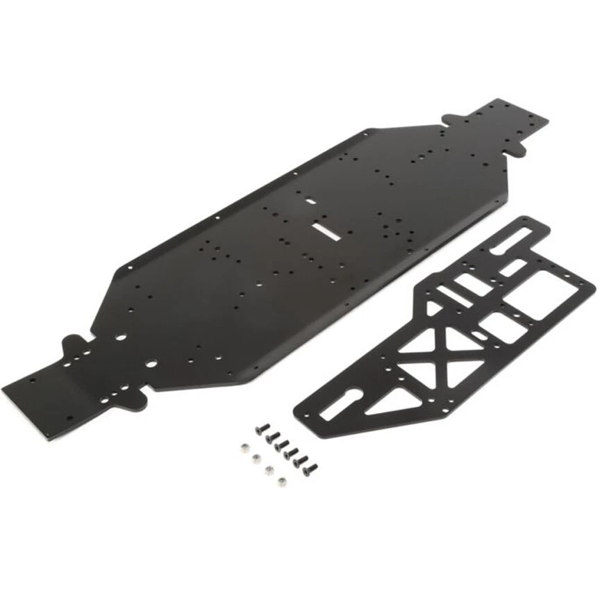 NEW Losi Chassis with Brace plate 4mm Black : DBXL-E - Image 1 of 1