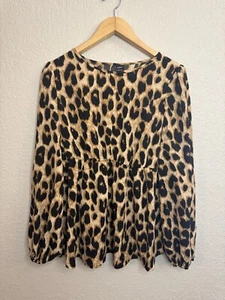 Shein Damen Blusen Leperd Print Junoir Größe L - Bild 1 von 7