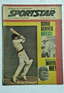 INDIA RARA REVISTA THE SPORTSTAR DICIEMBRE 6, 1980 GREG CHAPPELL, RICHARDS, McENROE - Imagen 1 de 2