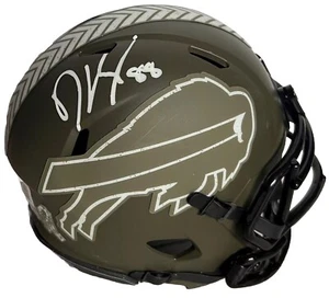 Dawson Knox Autographed Signed BUFFALO BILLS Salute Military Mini Helmet Beckett - Picture 1 of 2