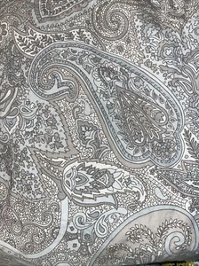Lenzuolo Lauren Ralph Lauren TWIN FLAT grigio bianco paisley medaglione cotone - Foto 1 di 4