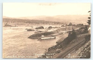 Postcard RPPC Columbia River Highway Oregon Cascade Locks c1918-1930 - Picture 1 of 2