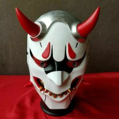 Japanese Hannya Devil Demon Oni Samurai Prajna Mask Cosplay Props Full Face Mask - Image 1 of 4
