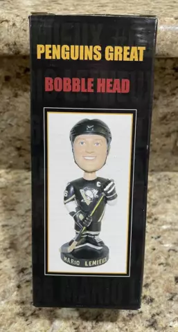 NEW Pittsburgh Penguins Great Mario Lemieux Home Black Jersey Bobblehead SGA #66 Cover