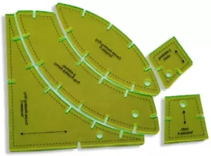 Acryl Schlitz und Nähen Doppel Ehering Quilten Vorlagen Set #DWR - Bild 1 von 9