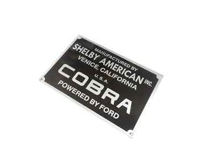 PLACA DE DATOS SE ADAPTA A LA ALEACIÓN CLÁSICA SHELBY AMERICAN COBRA FORD #V411-8 - Imagen 1 de 6