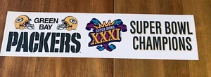 Original Green Bay Packers Super Bowl 31 Champions NFL Bumper Sticker NEW - Picture 1 of 1