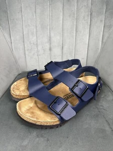 Birkenstock Milano BS Blue Birko-Flor Size 41 Unisex Sandals - Picture 1 of 13