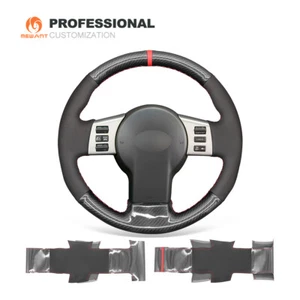 Cubierta de volante de coche de fibra de carbono gamuza para Infiniti FX35 45 Nissan 350Z - Imagen 1 de 10