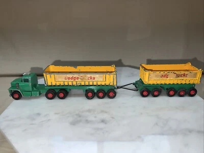 Tractor Dodge Lesney Kingsize K-16 original vintage años 60 y volquete K-16 Fruehauf Foto 1 de 4