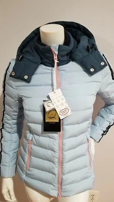 NEW ROSSIGNOL WALLPAPER CAROLINA COLORBLOCK QUILTED JACKET W/DETACHABLE HOOD. S - Image 1 of 4