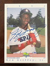 *RARE* 1992 Classic Best Ken Griffey Jr San Bernardino Spirit /3100 Auto