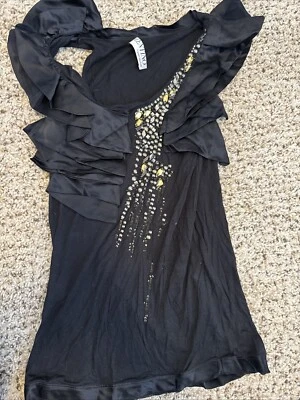 Valentino Mujer Negro Sin Mangas Usado. Piedras tamaño pequeño Foto 1 de 4