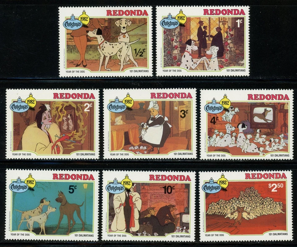 Redonda - MNH Stamps Disney 101 Dalmatians  (1982) - Image 1 of 1