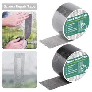 Window Screen Repair Kit Tape Fiberglass Cloth Mesh Tape Self Adhesive sdPfB☊ - Picture 1 of 15