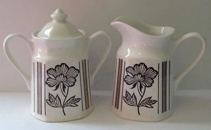 Royal Staffordshire J&G Meakin England Lotus Ironstone Creamer And Sugar Bowl - Picture 1 of 6