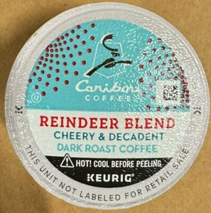 96/PACK CARIBOU REINDEER BLEND CHERRY & DECADENT DARK ROAST K CUPS BULK PACK - Picture 1 of 1