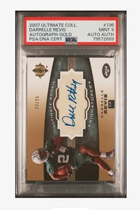 2007 PSA 9 Ultimate Collection Signatures Gold 23/25 Darrelle Revis #136 Rookie - Picture 1 of 1