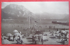 Orig. Foto-Postkarte Oberösterreich Gmunden Salzkammergut Strandbad Badende 1928