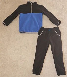Boys Okie Dokie Fleece Sweatsuit 6 Black/Blue - Picture 1 of 7