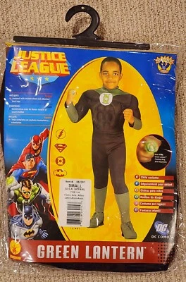 Nuevo Disfraz de Rubí Linterna Verde De Lujo Pecho Muscular Niño Disfraz Superhéroe Foto 1 de 4