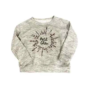 Zara “Petit Chou’ Grey Sequin Sweater - Picture 1 of 4