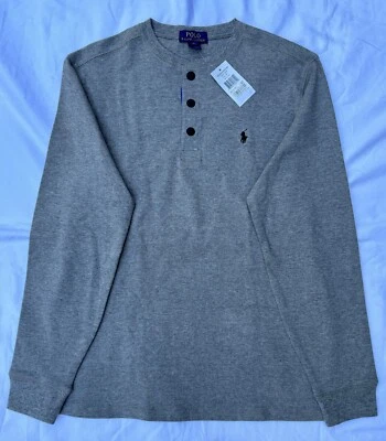 Polo Ralph Lauren Juvenil Grueso Algodón Manga Larga Gris Camisa Talla XL 18-20 NUEVO CON ETIQUETAS Foto 1 de 4