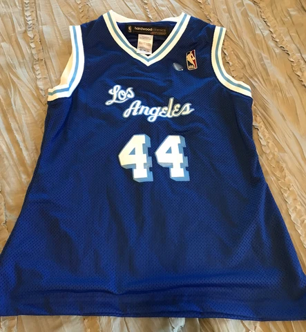 JERRY WEST Los Angeles LAKERS Womens REEBOK Sewn M Jersey NEW Hardwood Classics Cover