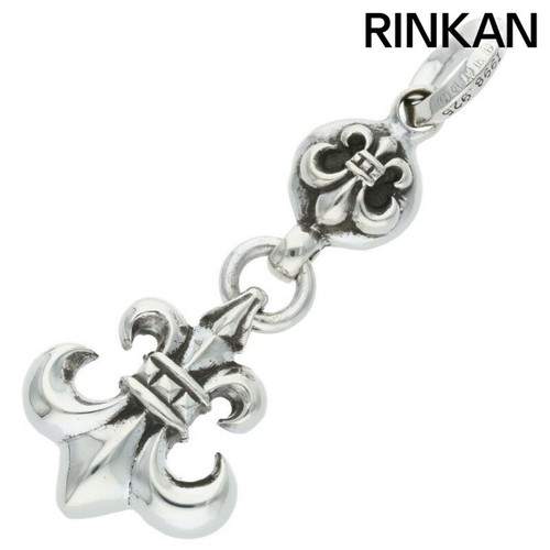 CHROME HEARTS Collana Top Uomo Cromo Cuori 1 Palla BS Fleur 1 Palla Charm Argento Usatoc4