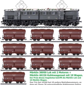 Märklin 38950 E-Lok E 95 + 10 Kohlewagen mfx SOUND DRG Epoche 2 NEU OVP  1:87 - Bild 1 von 18